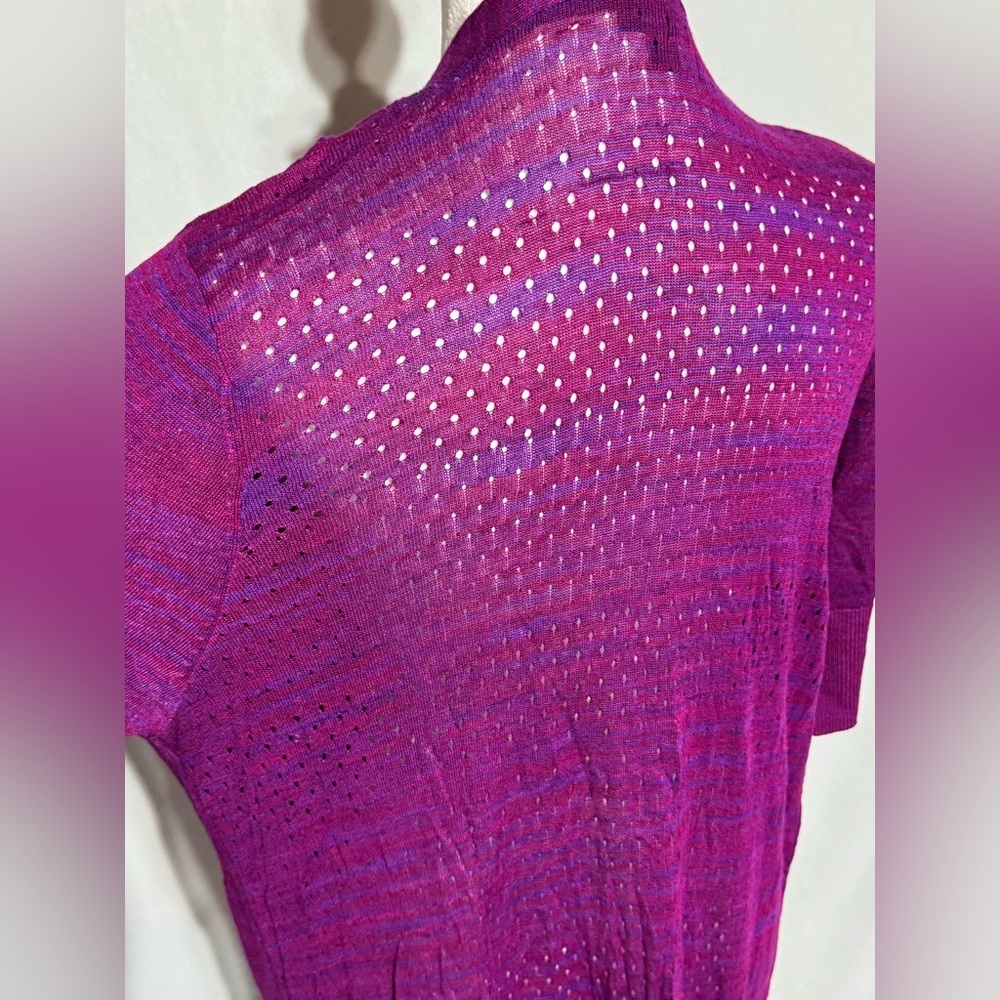 Torrid Long Purple Cardigan Sweater with 3 Button Closure Front Size 1 (14-16) - Picture 3 of 8